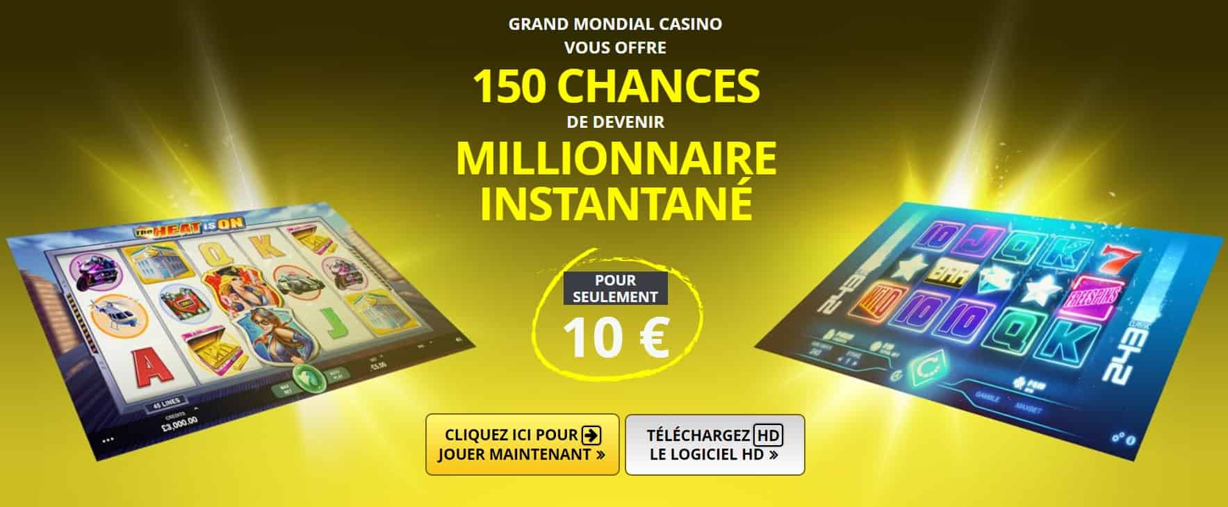 grand mondial casino 150 free spins