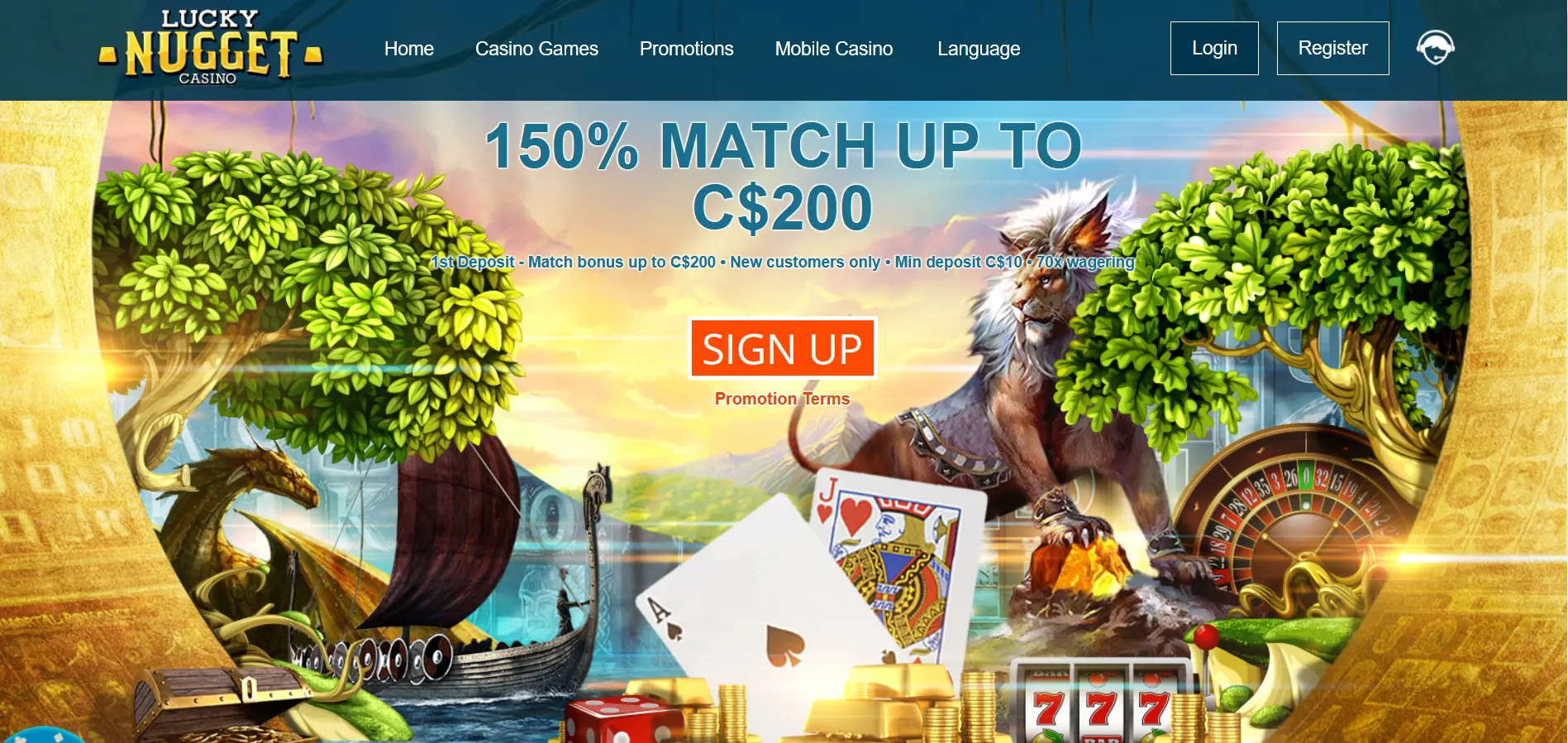 Screenshot of Best Online Casino with $5 Minimum Deposit- Lucky Nagget