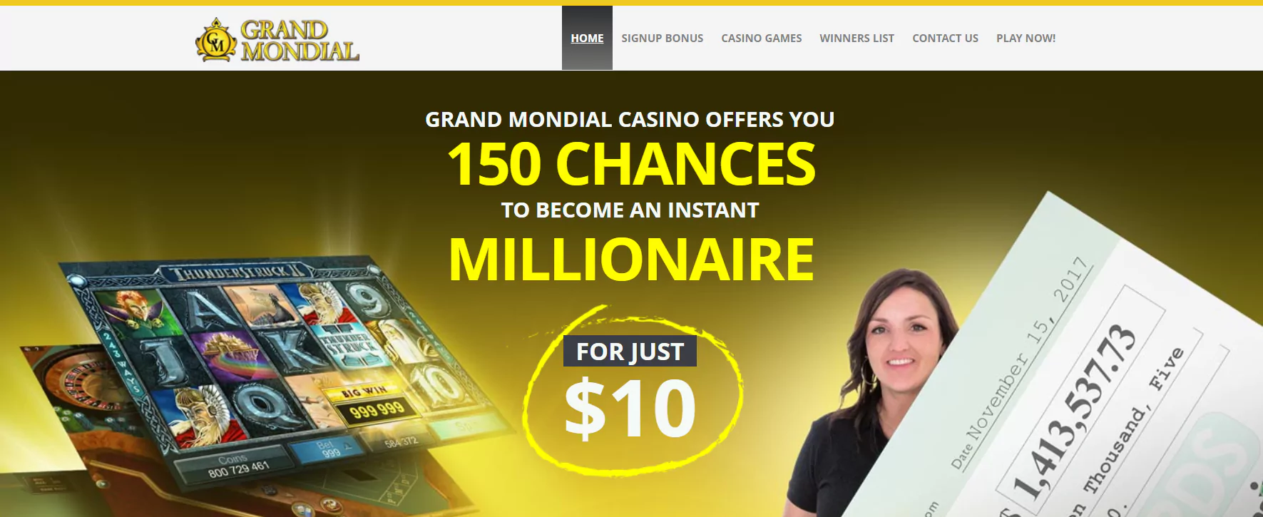 Screenshot of Grand Mondial - Online Casino in Canada