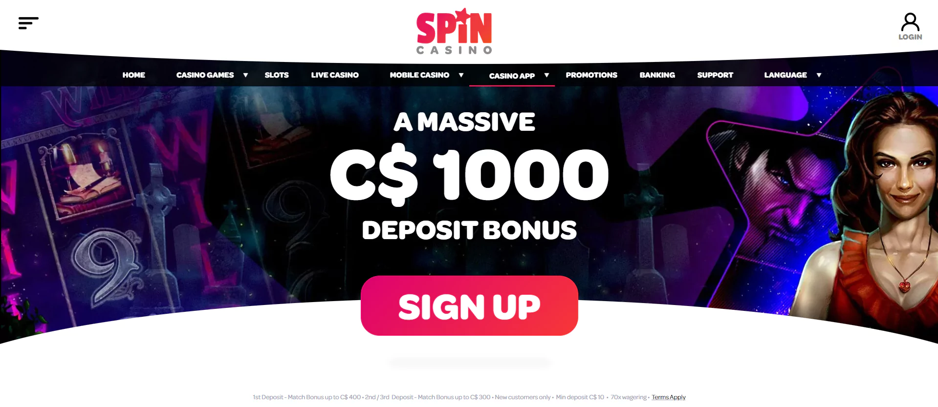 Screenshot of Spin Casino - Montral  Online Casino