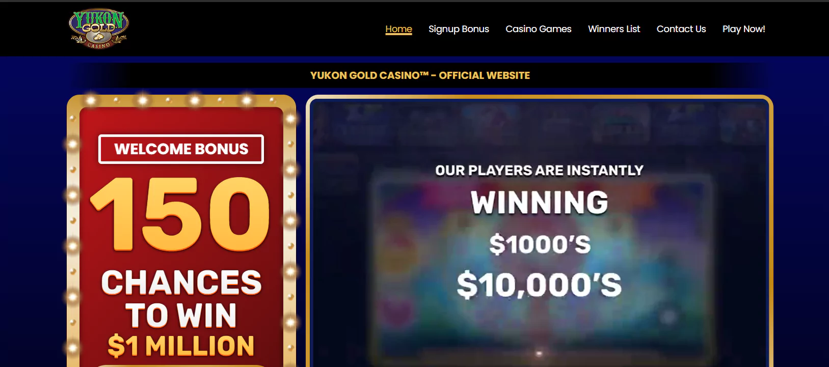 Screenshot of Yukon Gold - Online Casino in Canada