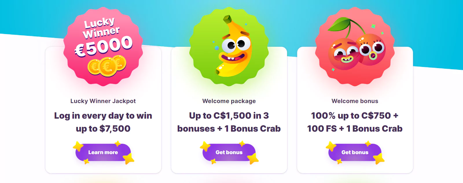 Screenshot of Best Payout Casino Promotion from Official Website