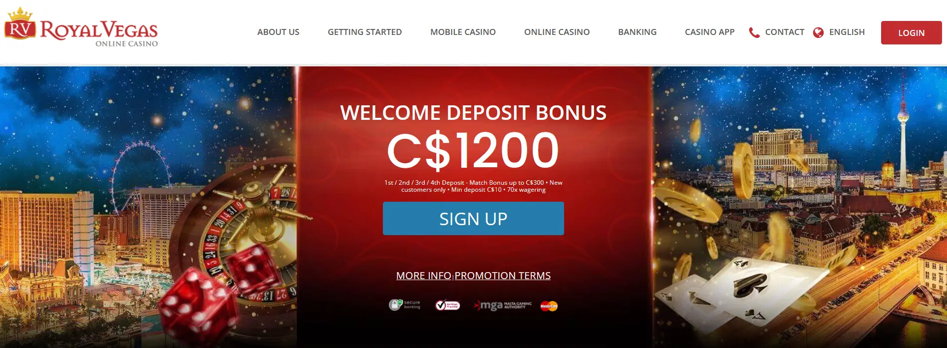 Screenshot of Royal Vegas - Interac Online Casino