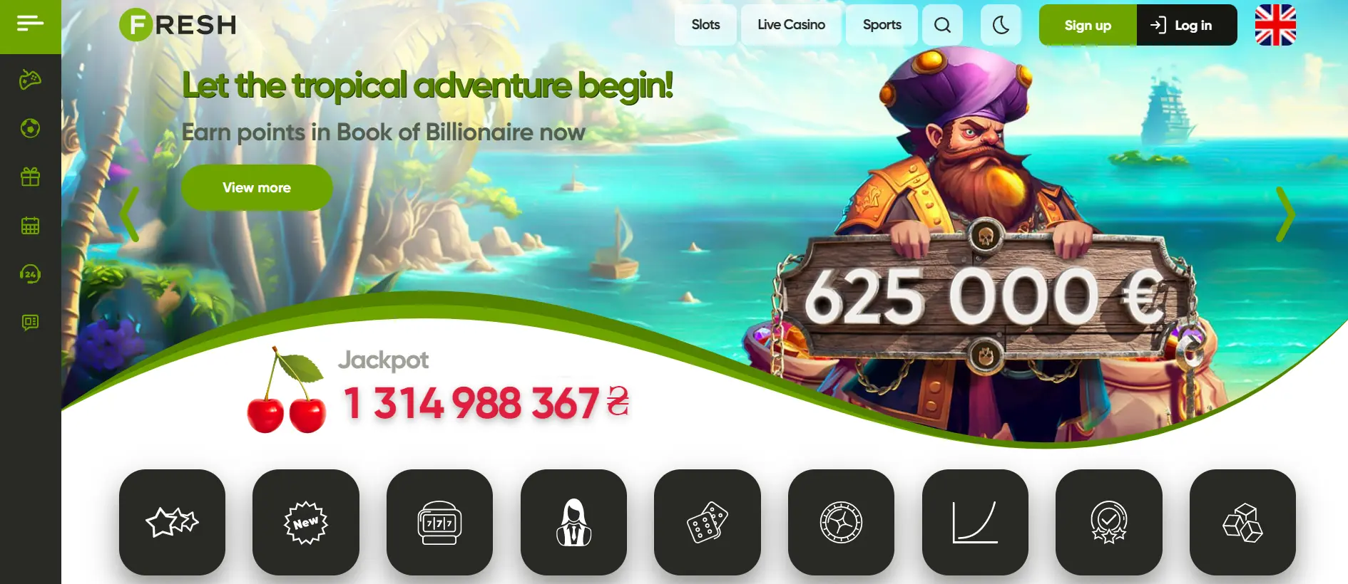 Fresh Casino - Screenshot from Official Site