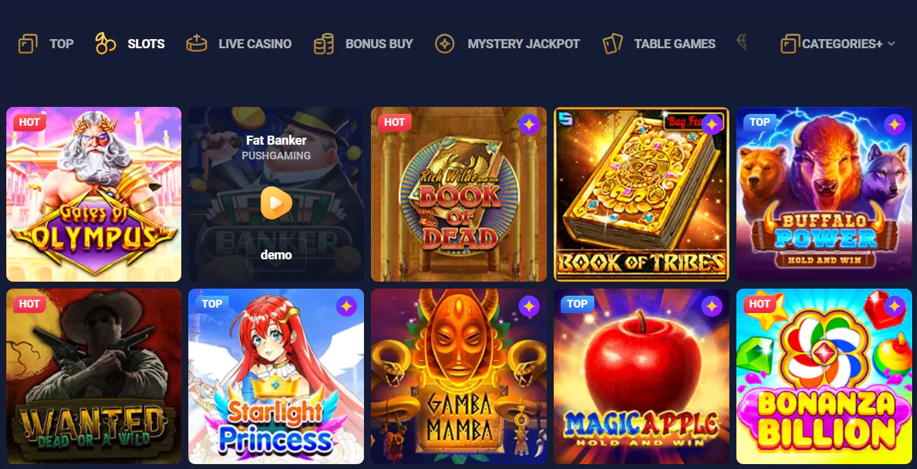 Screenshot of Joo Casino Games