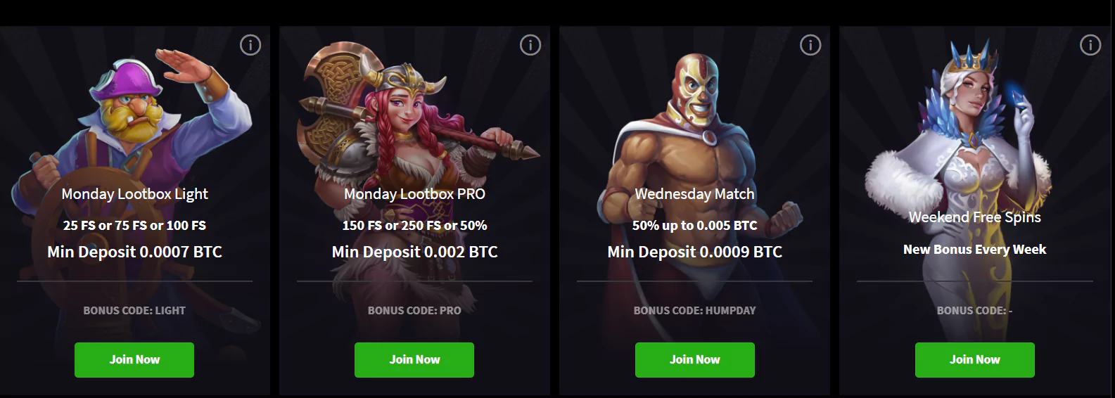 Mirax Casino Promotions - Screenshot from Official Website