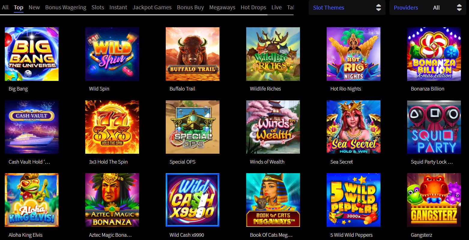 Mirax Casino Best Game - Screenshot from Official Website