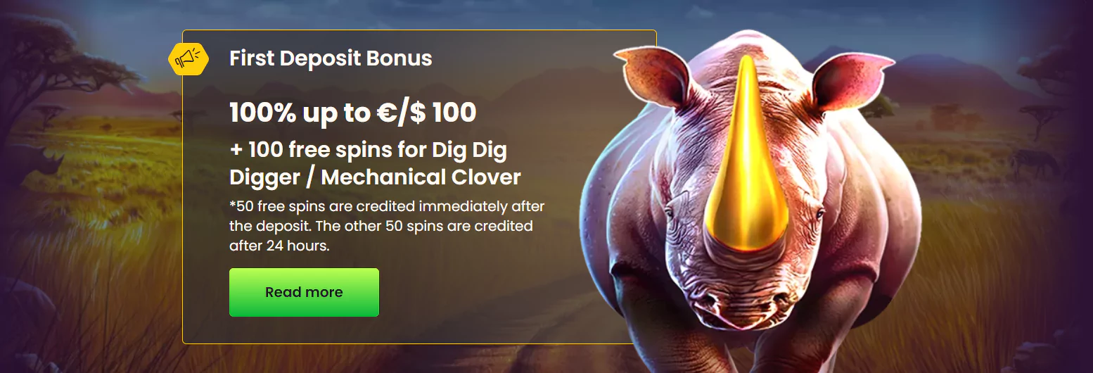 Screenshot of Bonuses in Online Casino with minimum deposit $5