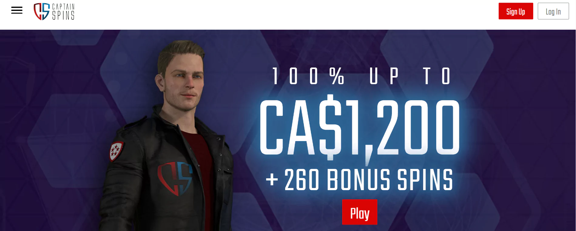 Screenshot of Capitan Spin - Minimum $10 Deposit Casino for Canadians