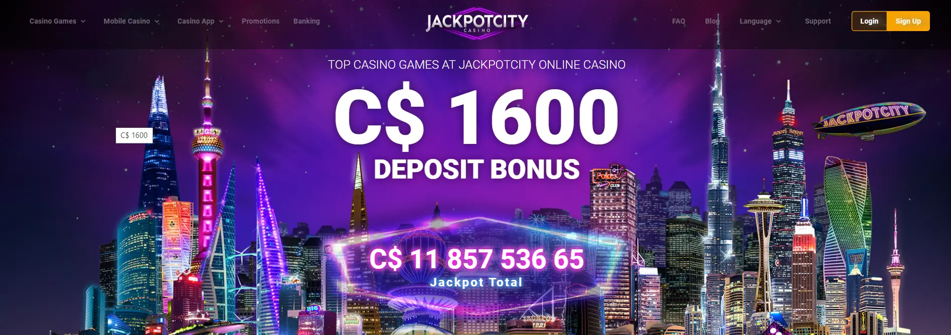 Screenshot of Jackpot City - Casino with Minimum Deposit 10$