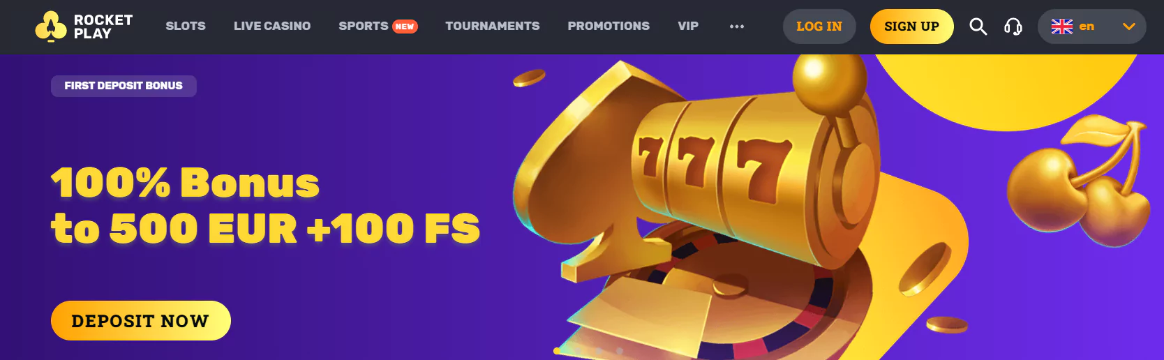 Screenshot of Online Casino with Slots