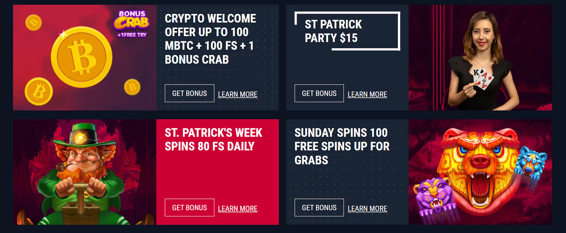 Screenshot of Rabona Casino Promotions from Official Website